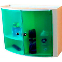 Полка-шкафчик Прима Нова настенная №11 (размер 43 х 17 х 31,5)  зеленый