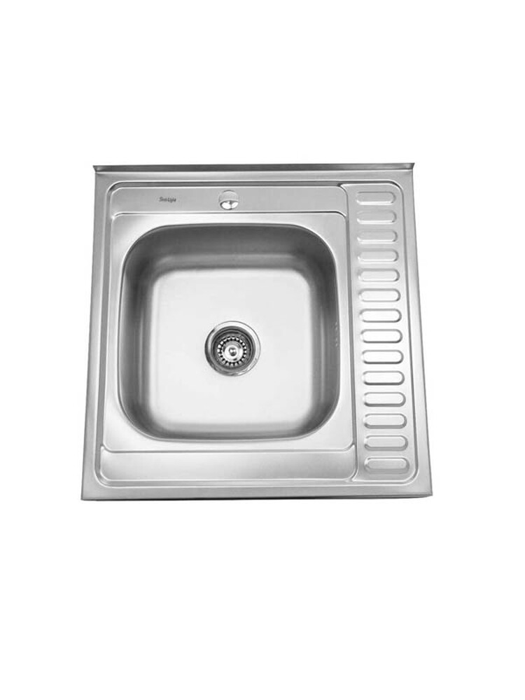 Мойка нерж 600х600 т.0,4 левая Китай