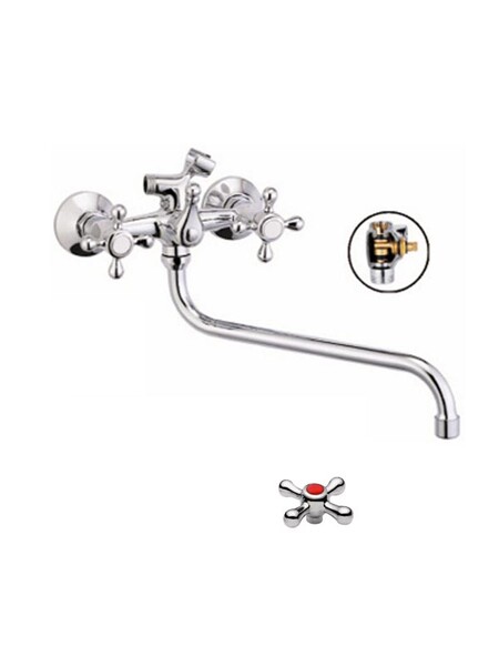 Смеситель Ванна Lemen 1/2 м/к Крест (S 2109)