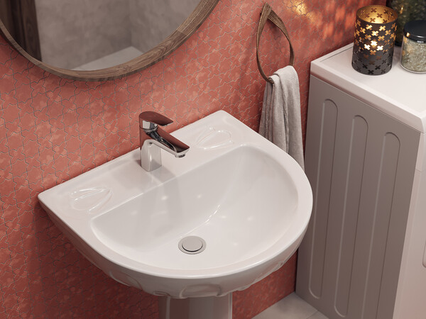Умывальник Santeri "Лотос" 58 белый, с отв., без перелива (г.Воротынск) 131106S0010B0 (фп)