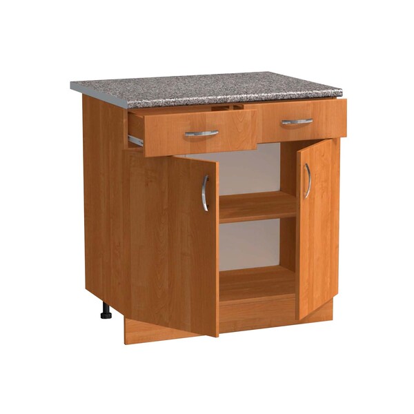 Рабочий стол 80 цвет Ольха (2 ящика) столешница Гранит SANTREK HOME (ЛДСП)