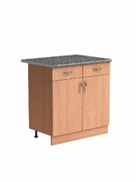 Рабочий стол 80 цвет Бук (2 ящика) столешница Гранит SANTREK HOME (ЛДСП)