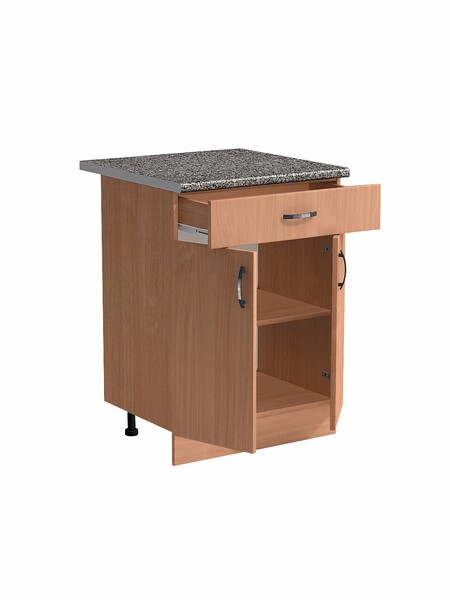 Рабочий стол 60 цвет Бук (1 ящик) столешница Гранит SANTREK HOME (ЛДСП)