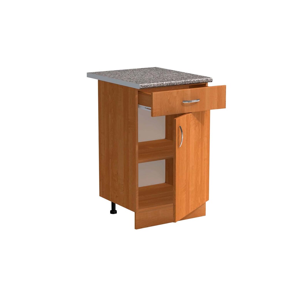 Рабочий стол 50 цвет Ольха (1 ящик) столешница Гранит SANTREK HOME (ЛДСП)