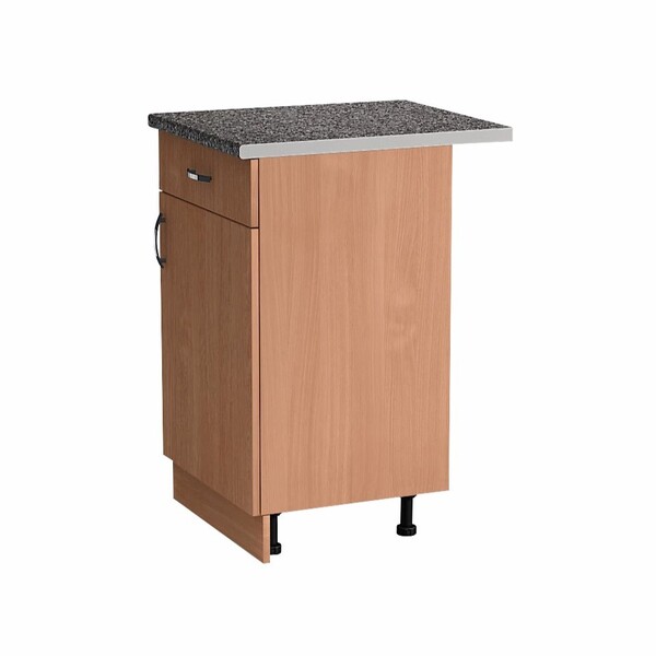 Рабочий стол 50 цвет Бук (1 ящик) столешница Гранит SANTREK HOME (ЛДСП)