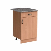 Рабочий стол 50 цвет Бук (1 ящик) столешница Гранит SANTREK HOME (ЛДСП)