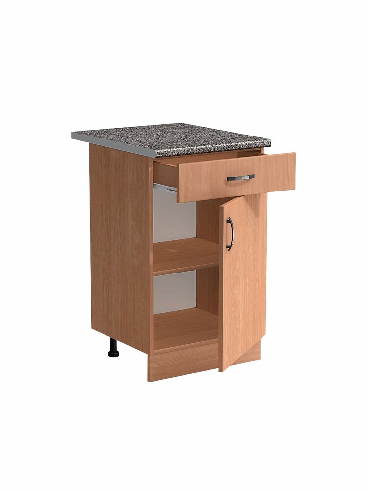 Рабочий стол 40 цвет Бук (1 ящик) столешница Гранит SANTREK HOME (ЛДСП)