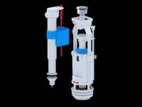 WC8510C Арматура АНИ Пласт ниж.подводка, кнопка хром