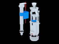 WC8510 Арматура АНИ Пласт ниж.подводка, кнопка белая