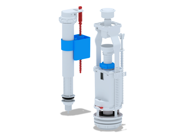 WC8510 Арматура АНИ Пласт ниж.подводка, кнопка белая