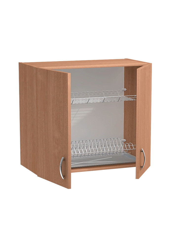 Шкаф для посуды 80 цвет Бук (под сушку) SANTREK HOME (ЛДСП)