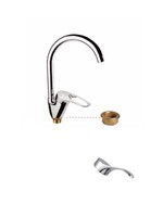 Смеситель Кухня Lemen шар d40 боковой (LB 91424 , 91420) на гайке латунь