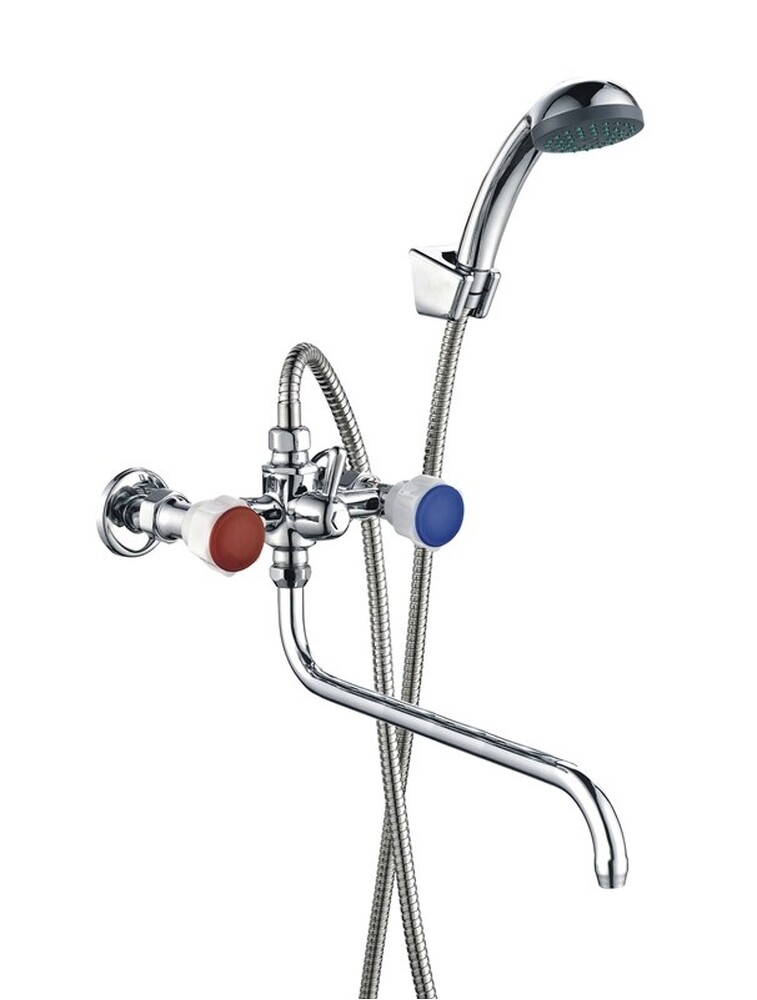 Смеситель Ванна 1/2 м/к (сборный) ПСМ-150-К/77 пластик СТАНДАРТ-Б тип См-ВУДРНШлР