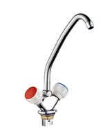 Смеситель Кухня 1/2 м/к на гайке ПСМ-117-К/77 пластик СТАНДАРТ-Б тип См-МДЦБр