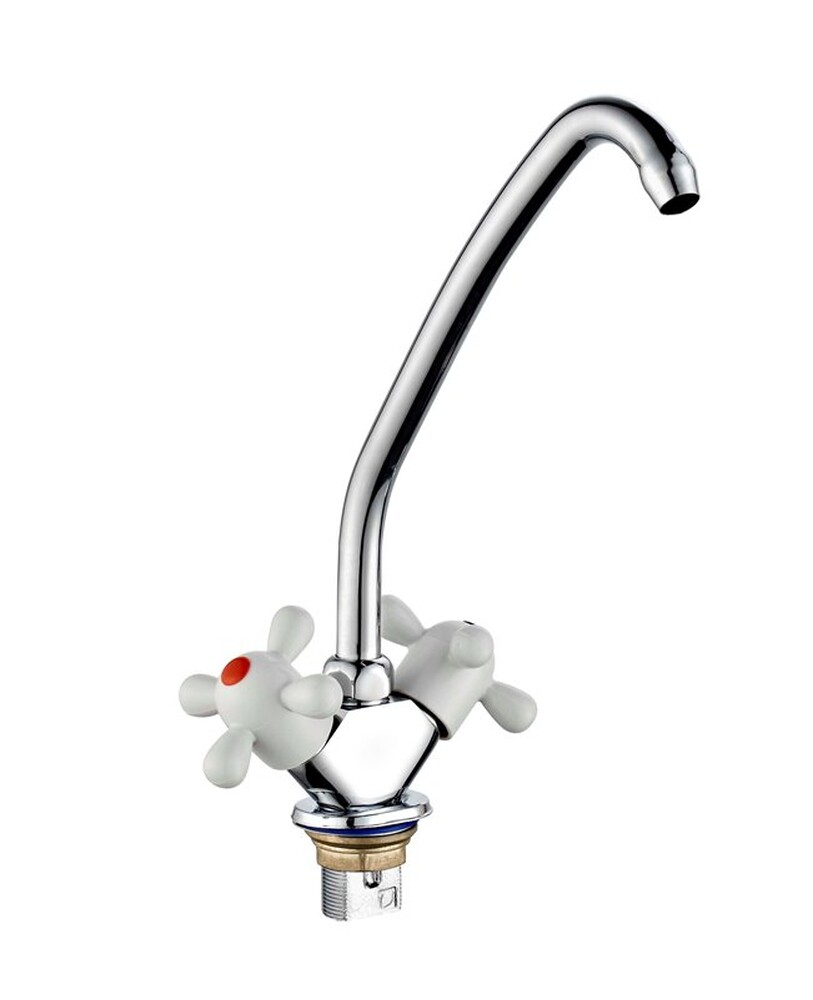 Смеситель Кухня 1/2 м/к на гайке ПСМ-117-К/99 пластик СТАНДАРТ-Б тип См-МДЦБр