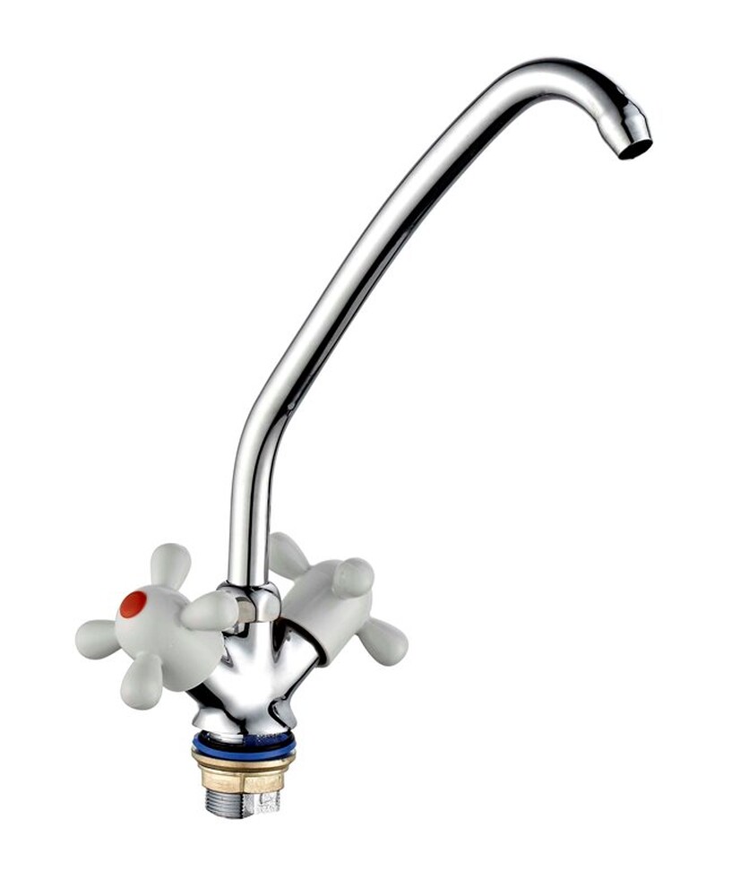 Смеситель Кухня 1/2 м/к на гайке ПСМ-120-К/99 пластик СТАНДАРТ-Б тип См-МДЦБр