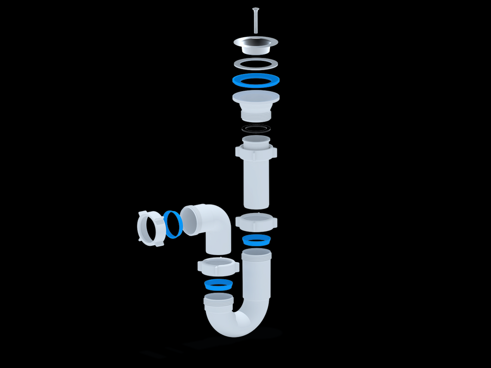 D0100 Сифон АНИ Пласт 1 1/2"*40 прямоточ