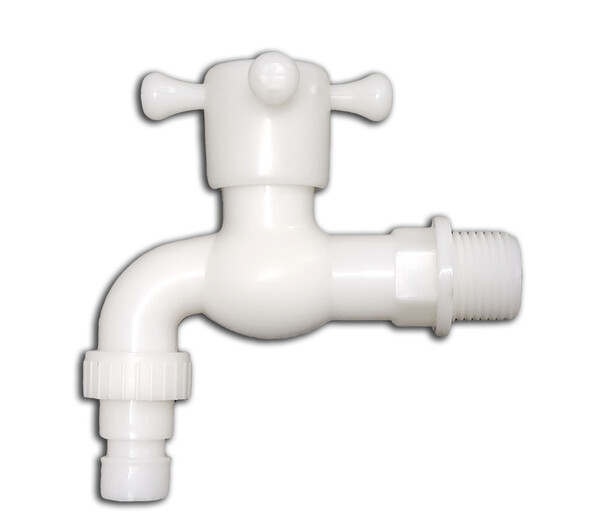 Кран водоразборный 1/2" пластиковый (цвет.)