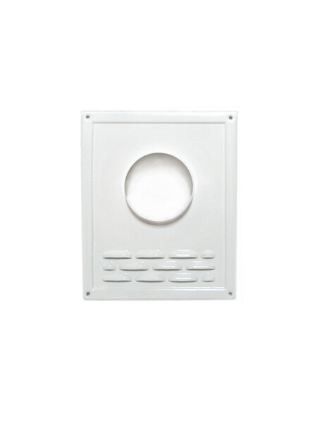 Площадка торцевая с жалюзи d= 90 бел