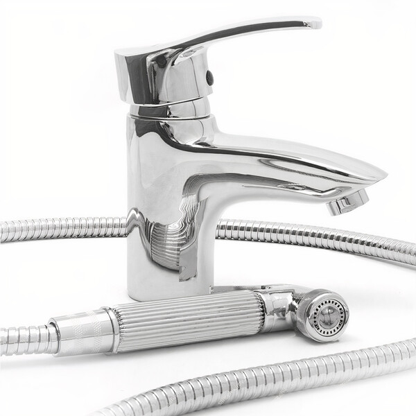 1264 Смеситель Тюльпан LEDEME шар. d-40 с гигиенической лейкой