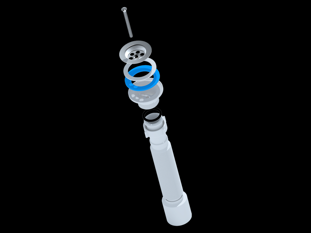 G205 Гофросифон АНИ Пласт 1 1/4*50, L345-755мм