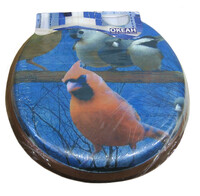 Сиденье д/унитаза мягкое с РИСУНКОМ (коричневое) 