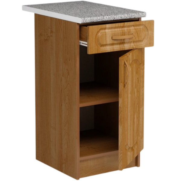 Рабочий стол 50 Ольха (1 ящик) фасад МДФ столешница цвет (ГРАНИТ) SANTREK HOME