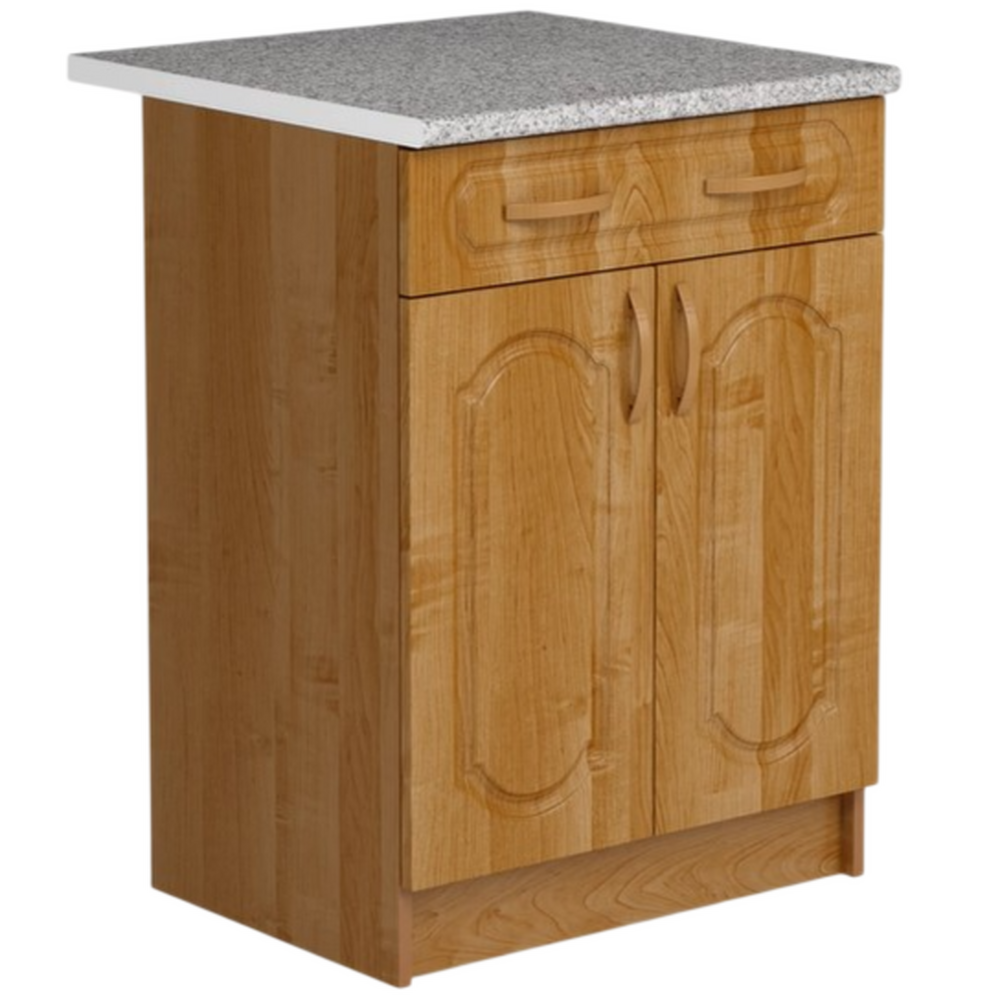 Рабочий стол 60 Ольха (1 ящик) фасад МДФ столешница цвет (ГРАНИТ) SANTREK HOME