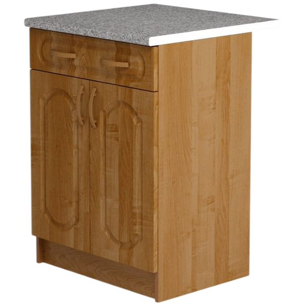 Рабочий стол 60 Ольха (1 ящик) фасад МДФ столешница цвет (ГРАНИТ) SANTREK HOME