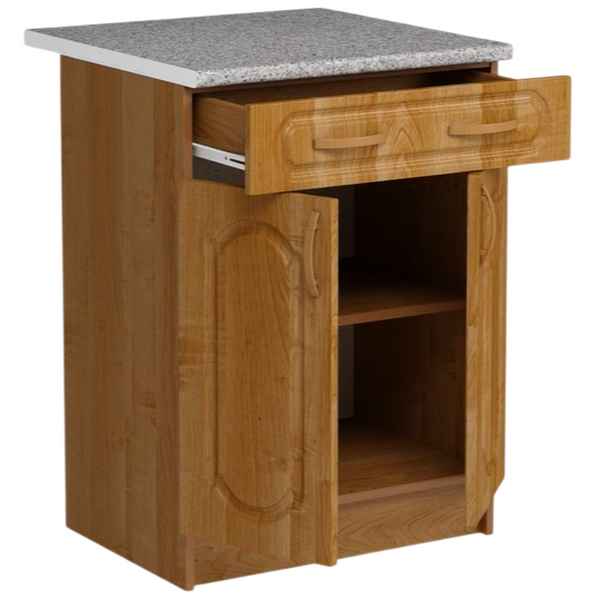 Рабочий стол 60 Ольха (1 ящик) фасад МДФ столешница цвет (ГРАНИТ) SANTREK HOME