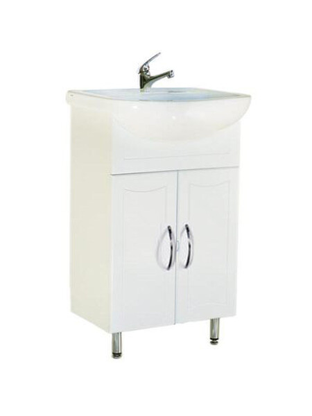 Подстолье SANTREK HOME "Стиль-55" (белый) 2 двери под умыв. "Линда-55" 520х800х303