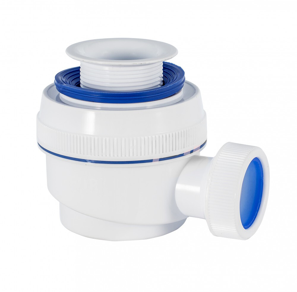 ВП 0685 Сифон для душевого поддона "Элит" 1 1/2"х40, с пласт.реш D=64 мм