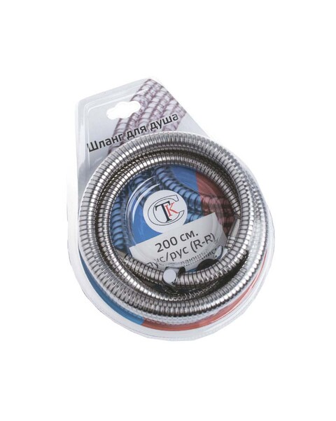 Шланг душевой рус/рус 2 м СТК (растягивающийся) блистер (8801)*
