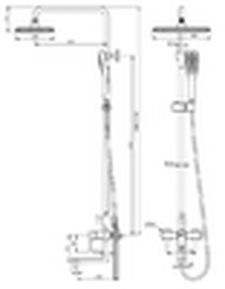 LM7262BL Ursus Смеситель для ванны и душа с верхней душ. лейкой "Троп. дождь", с 1-функц. лейкой, черный  LEMARK