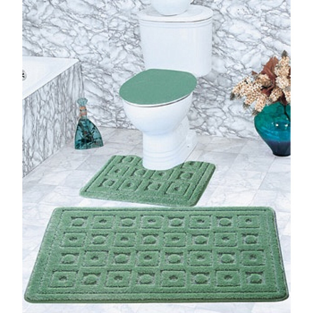 Коврик д/ванны 3 предм. ZALEL 60*100 зеленый Турция