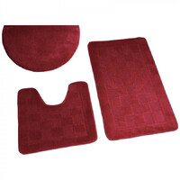 Коврик д/ванны 3 предм. ZALEL 60*100 бордовый Турция