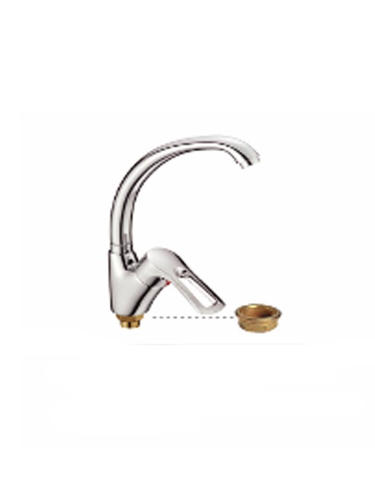 Смеситель Кухня Lemen шар d40 боковой (LB 91177) на гайке латунь