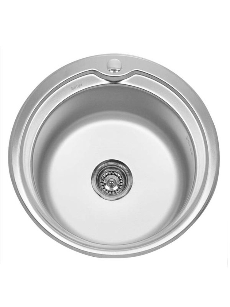 Мойка нерж круглая врезная д-51 т.0,6 (+бол.сифон) Китай