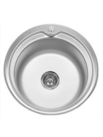 Мойка нерж круглая врезная д-51 т.0,6 (+бол.сифон) Китай
