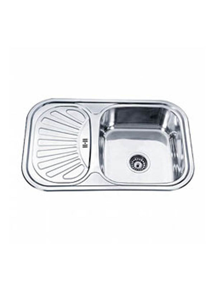 Мойка LEDEME врезная 75*49 т.0,8 правая ГЛЯНЕЦ бол.сиф. (L97549-R) (+ сифон)