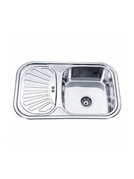 Мойка LEDEME врезная 75*49 т.0,8 правая ГЛЯНЕЦ бол.сиф. (L97549-R) (+ сифон)