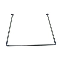 Карниз д/ванной  хром "П-образный" цельнометаллич.(0,9м х 0,9м х 0,9м)