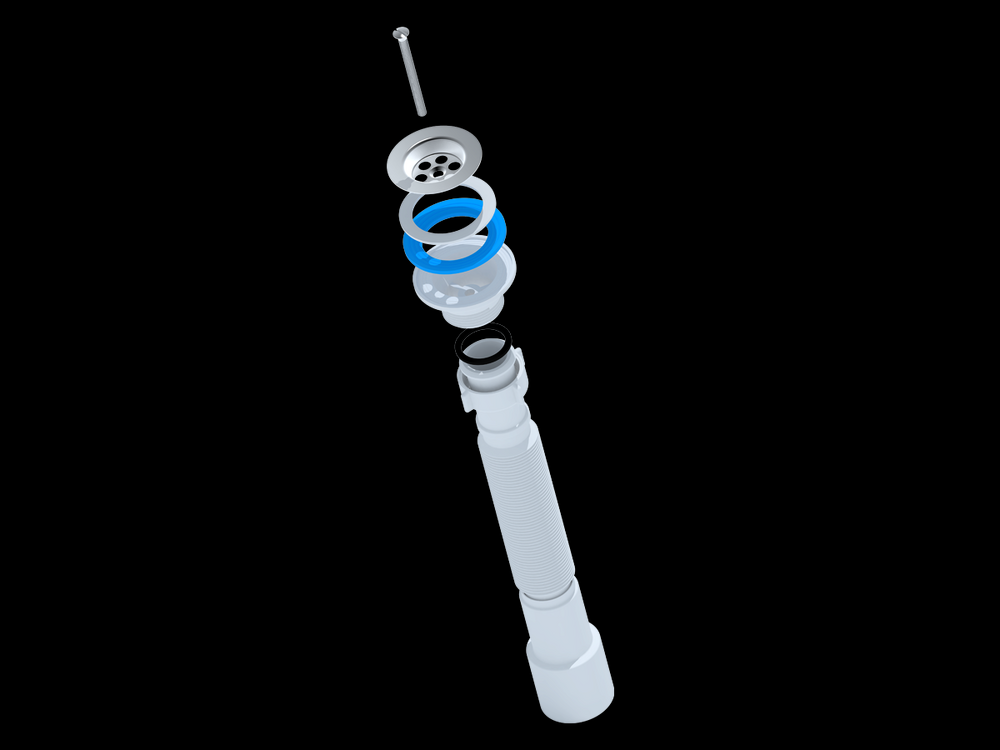 G206 Гофросифон АНИ Пласт 1 1/4"*40/50, L391-801мм