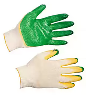 Перчатки вязанные х/б с ДВОЙНЫМ ЛАТЕКСНЫМ покрытием