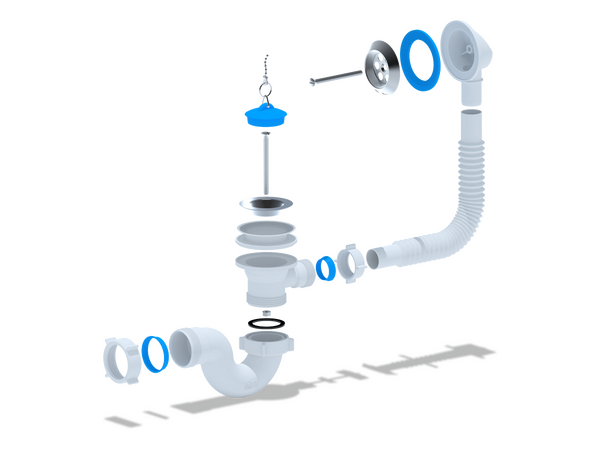 E150 Обвязка д/ванны АНИ Пласт 1 1/2"*40 с вып. и перел.