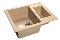 Мойка для кухни GranFest Композит QUADRO 610K 1,5 чаши 610*500 мм (Q-610K песочный)