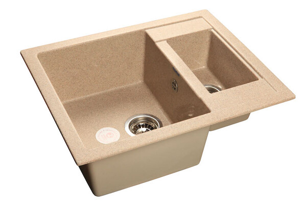 Мойка для кухни GranFest Композит QUADRO 610K 1,5 чаши 610*500 мм (Q-610K песочный)