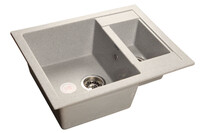 Мойка для кухни GranFest Композит QUADRO 610K 1,5 чаши 610*500 мм (Q-610K серый)