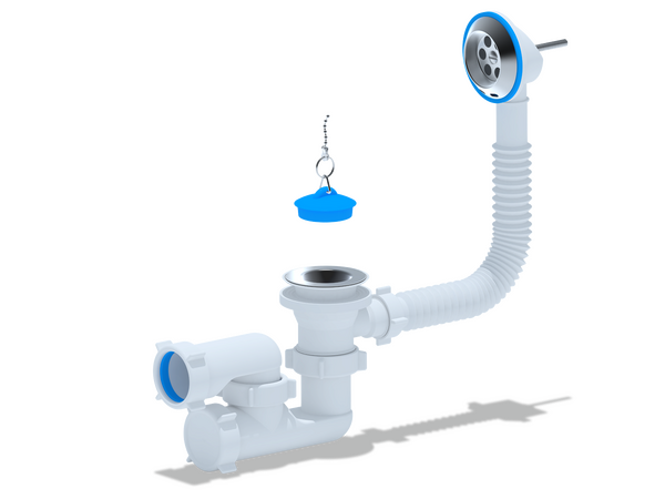 E250 Обвязка д/ванны АНИ Пласт 1 1/2"*40 с вып. и перел.регул.