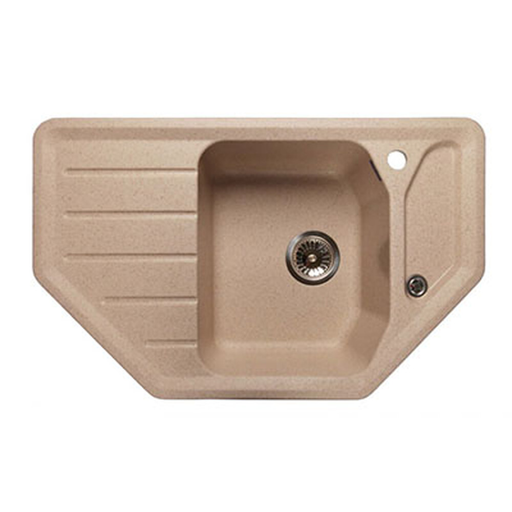 Мойка для кухни GranFest Композит CORNER 800E угловая 790*490 мм (C-800E песочный)